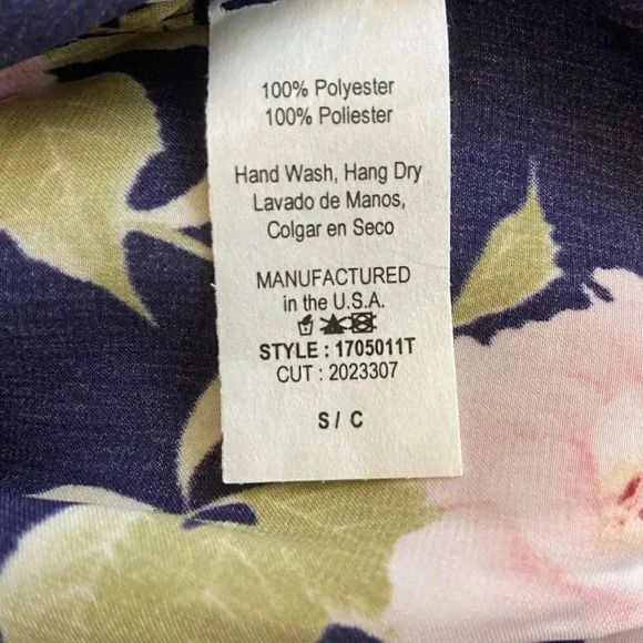 Chris & Carol navy blue floral tank top - Picture 6 of 6